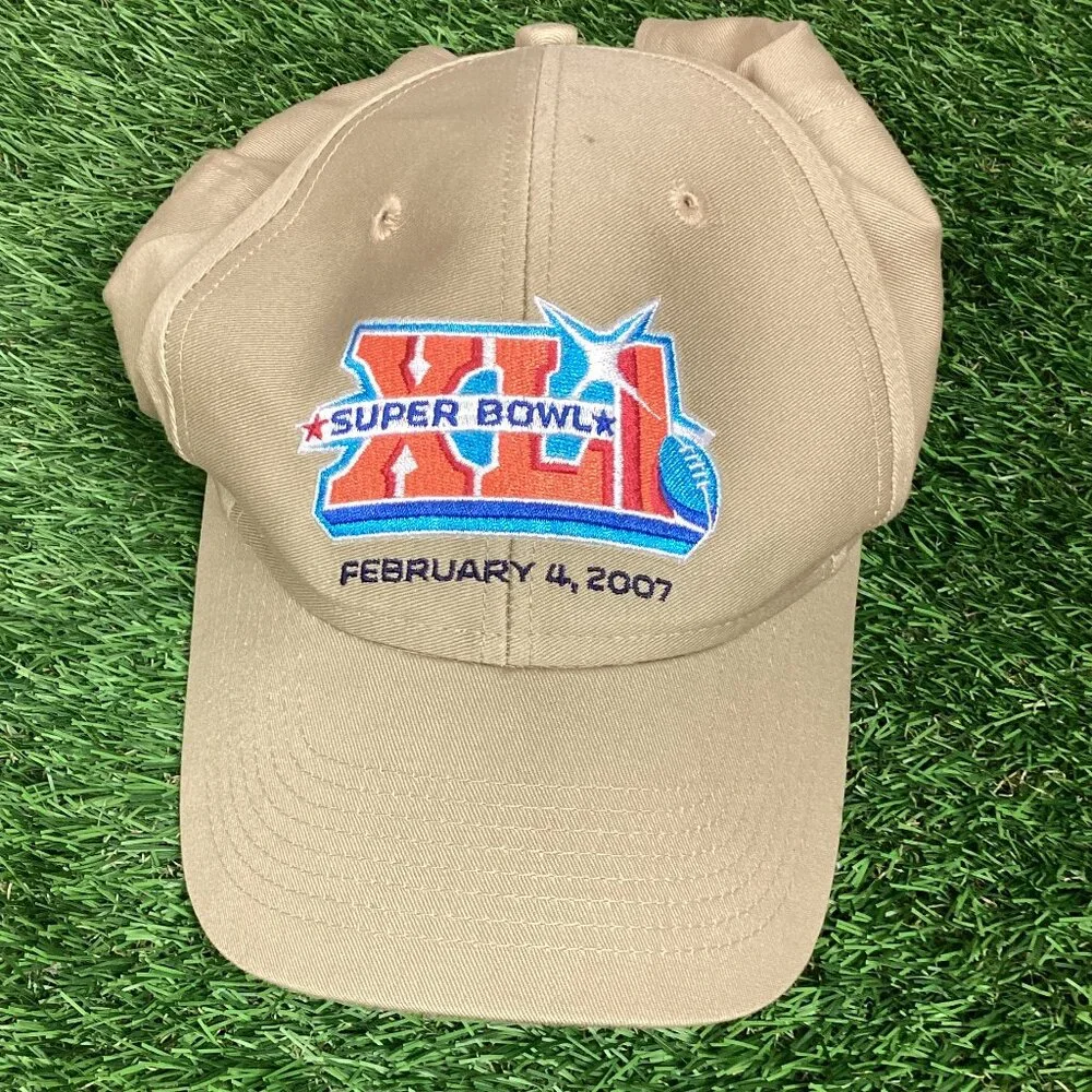 Superbowl 2007 XLI Hat Cap Beige